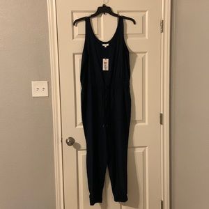 a loves a Navy jumpsuit